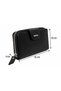Genuine Leather Women's Zippered Wallet with 2 Compartments and Card Holder, Medium Size - 5