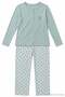 Women's Patterned Flexible Modal Long Sleeve Pajama Set Mint - 5