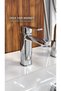 Pedra Bathroom Sink Faucet and Dst19-2 Rain Shower System Set of 4 in Chrome - 4