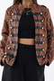 Vintage Patterned Tapestry Fabric Taba Buttoned Women's Jacket Coc3632 - 2