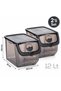Coral 2-Piece Multi-Purpose Plastic Potato Onion Garlic Storage Box 12 Liters - Gray - 5