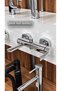 Pedra Bathroom Sink Faucet and Dst19-2 Rain Shower System Set of 3 Chrome - 3