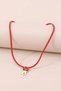 Christmas Deer Figure Dangle Choker Collar Necklace - 3
