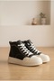 Women's Double Zipper Lace-Up Sneaker Boots Flat Thick Sole Comfortable Ankle Length Sports Shoes Casual Sneaker - 2