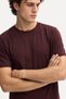 Men's Plum Crew Neck T-Shirt - 3