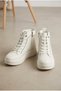 Women's Double Zipper Lace-Up Sneaker Boots Flat Thick Sole Comfortable Ankle Length Sports Shoes Casual Sneaker - 2