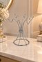 Shiny Silver Jewelry Stand Necklace Bracelet Rosary Organizer Stainless Metal - 3
