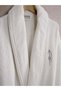 Ela 6-Piece Embroidered Laced Cotton Bathrobe Set - Cream - 3