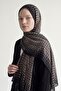 Polka Dot Patterned Royal Shawl Black - 3