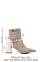 Women's Mink Suede Zippered Thick Heeled Boots - 3