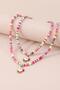 Christmas Fimo Beaded Santa Claus Charm - Hanging Necklace 2-Piece - 4