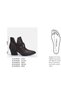 Large Size Pointed Toe V-Cut Brown Thick Heeled Boots with Metal Accessories 41-42-43-44 - 3