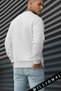 Men's Plain White Basic Unprinted Zero Crew Neck Oversize Casual Sweatshirt - 3