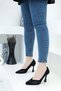 Feles Goblet Heel Cinderella Stone Stiletto Women's Heeled Shoes BLACK - 6