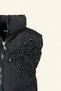 سترة منتفخة مطرزة بالخرز باللون الأسود - 4