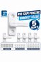Baby Child Pimapen Pvc Door Window Safety Protection Lock Latch Glass Lock White (5 Pcs)