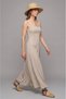Luna Beige Strappy Midi Dress - 2