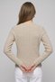 Agostina Beige Melange 100% Cotton V-Neck Knitwear Sweater - 5