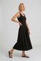 Minerva Black Flowy Form Midi Dress - 3