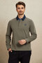 Alezio Khaki 100% Cotton Sweatshirt - 4