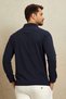 Arendal Navy Blue 100% Cotton Polo Sweatshirt - 6