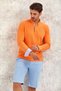 Mallorca Orange 100% Cotton Long Sleeve T-Shirt - 2
