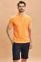 Pahoa Orange Cotton Judge Collar T-Shirt - 4