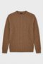 Kalani Camel 100% Cotton Crew Neck Sweater