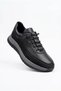 Men's Black Genuine Leather Casual Shoes Non-Slip Sole - 3