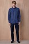 Esrum Navy Blue 100% Cotton Shirt - 3