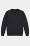 Borg Anthracite 100% Cotton V-Neck Sweater