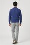 Knit Indigo Cotton Zippered Sweater - 4