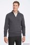 Guelph Anthracite 100% Cotton Short Zipper Sweater