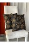 New Year Winter Black Gold Snowflake 2-Piece Double-Sided Throw Pillow Cover 43X43 Liquid Repellent Stain-Resistant - 7