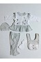Baby Girl 0-3 Months Organic Cotton with Flower and Cork Embroidery 5-Piece Hospital Release Zibin Set - 5
