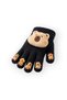 Unisex Girls Boys Knitted Gloves with Capybara Figure |   3-8 Years Old Warm Winter Wear with 3D Miniature Teddy Bears on Fingertips
