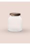 Glass Jar with Wooden Lid 13X15 cm Cam0504 - 2