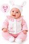 100% Cotton 3-Piece Rabbit Embroidered Newborn Baby Set - Hospital Release Set with Hat 0-3 Months Pink - 4