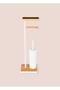 Toilet Paper Stand with Bamboo Tray and Brush White Glv0760 - 4
