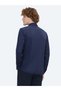 Navy Blue Regular Fit Long Casual Shirt - 5