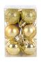 New Year's Pine Ornament Top 12 Pack 4 Cm - 3