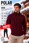 Unisex Windproof 3-Pocket Pro Outdoor Full-Zip Fleece Jacket Cardigan