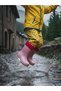 Polka Dot Girls' Plastic Never Waterproof Rain Boots with Fur Inside