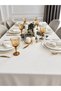 Pearl Velvet Textured White Tablecloth White