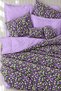 Elastic Sheet Bedding Set Double Size Violet Purple