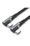 1m Vention USB Type C to USB C Dual Right Angle 5A Cables for iPhone PD 100W Fast Charge 4.0 USB C W - 8