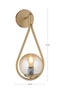 Sconce Mirza Single Antique Honey Glass Modern Wall Sconce Bedside Living Room Sconce - 5