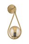 Sconce Mirza Single Antique Honey Glass Modern Wall Sconce Bedside Living Room Sconce - 3