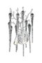 Laura Chrome Crystal Stone Modern Design Water Drop Stone Wall Lamp Living Room Sconce - 2