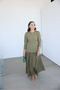 Poplin Dress with Knitwear on Top - 2